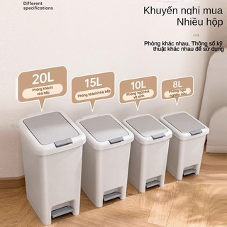 Giỏ giấy vận hành bằng chân gia đình có nắp, Thích hợp cho phòng tắm / văn phòng / phòng khách, Giỏ giấy dung tích lớn, Thùng đựng đồ thương mại, Thùng rác nhà bếp,