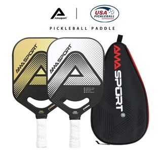 Mái chèo Pickleball Amasport PP002 có nắp, lõi 20mm để điều khiển và độ bền nâng cao, được xây dựng cho người chơi phòng thủ, được USAPA phê duyệt