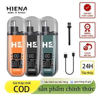 Tông đơ cắt tóc mũi điện Hiena dành cho người đàn ông Sạc USB chống nước Máy cắt tóc mũi Mini chất lượng cao có màn hình LCD