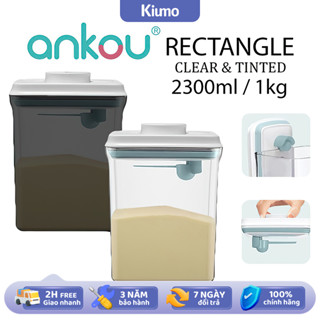 (TẶNG STICKER) Hộp đựng sữa bột chống ẩm ANKOU Hộp trữ sữa hút chân không chính hãng 1L 1,7L 2,3Lu