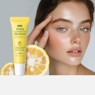 Laikou YUZU Chiếu Sáng Kem Dưỡng Mắt Mịn Nhăn Chắc Chắn Da Co Giãn Tăng Cường rạng rỡ 15g