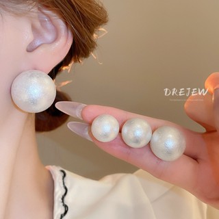 DREJEW 925 kim bạc Pháp retro hình học ngọc trai bông tai đi lại thời trang thích hợp ánh sáng sang trọng phong cách cung điện bông tai cao cấp không gây dị ứng