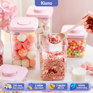 Hộp đựng thực phẩm khô Kiumo, kèm muỗng và viền roong cao su đựng sữa bột, đồ ăn dặm, gia vị, đồ khô