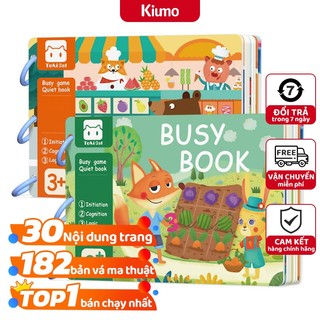 (Mẫu mới 2024) Học liệu bóc dán Montessori thông minh Busy Book 30 trang nhiều chủ đề cho Bé giáo dục sớm