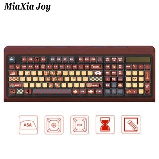 MiaXia Joy  Phim hoạt hình retro thăng hoa chủ đề keycaps 116 phím ASA chiều cao PBT keycaps cá tính DIY