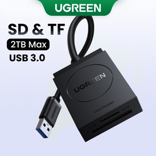 Đầu đọc thẻ SD UGREEN USB 3.0 Khe cắm kép Đầu đọc thẻ nhớ Flash TF SD Micro SD SDXC SDHC MMC RS-MMC Micro SDXC Micro SDHC UHS-I cho Mac Windows Linux Chrome Đọc 2 thẻ Simultane