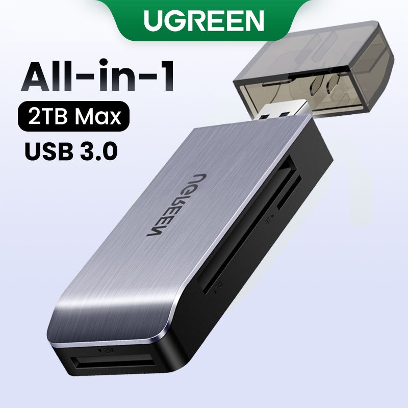 Đầu đọc thẻ nhớ UGREEN cổng USB 3.0 cho thẻ Micro SD TF CF MS