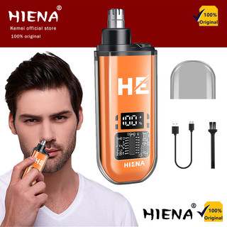 Kemei Máy tỉa lông mũi chuyên dụng cắt êm USB,Máy cắt tỉa lông mày lông mũi điện mini hàng chính hãng cao có màn hình LCD