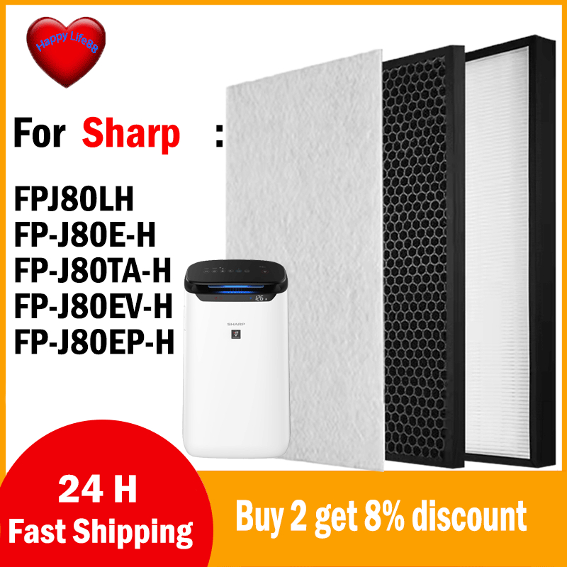Dành Cho Sharp FP-J80EP-H FP-J60 FP-J80 FP-J60E-W Bộ Lọc Thay Thế FZ-J80HFE & FZ-J80DFE