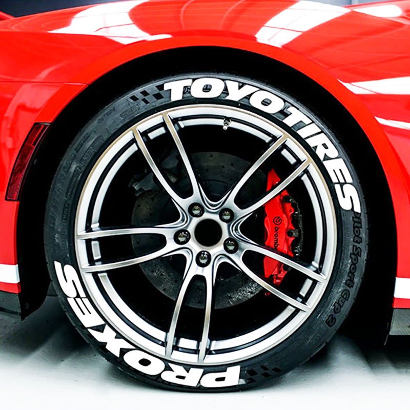 TOYO TIRES PROXES 3D Car Tire Letter Stickers PVC Tire Tuning Universal Decal Car Stickers Use For 1