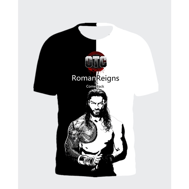 La Mã Reigns OTC Nam 3D Áo Đấu Vật La Mã Reigns Trở Lại Áo Thun Vintage Tee Áo