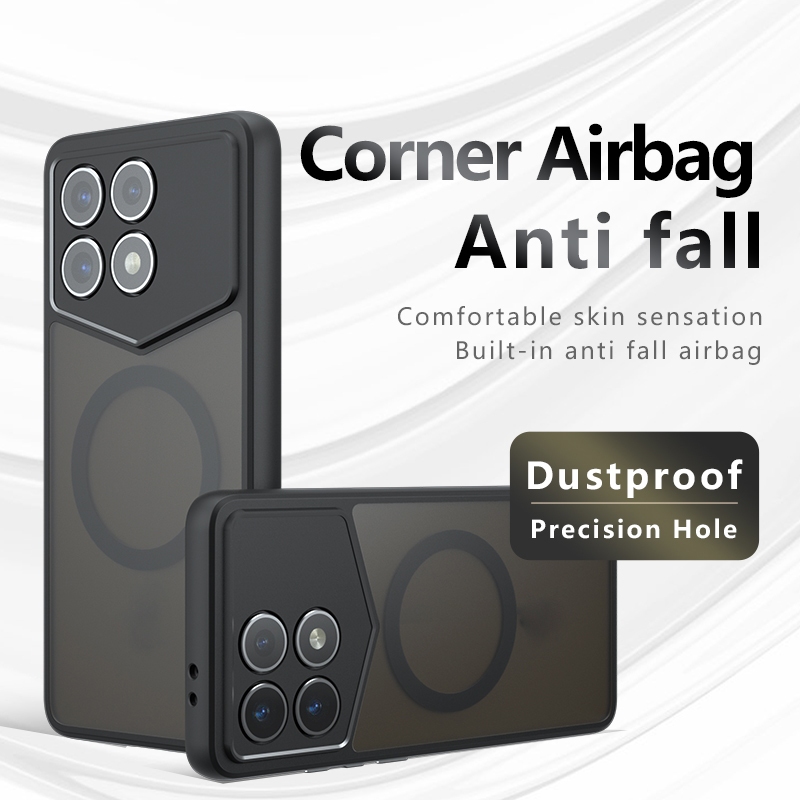 Ốp Lưng Cứng Vòng Từ Tính Tích Hợp Cho Redmi K70 K70Pro K70Champion POCO F6 Pro Chống Vân Tay Ánh Sá