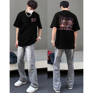 PEAR DODO Áo thun ngắn tay cotton nặng hip-hop đường phố Mỹ nam thời trang mùa hè thương hiệu in chữ dáng rộng cổ điển áo sơ mi