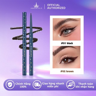Amortals bút kẻ mắt lâu dài gel bút chì chống thấm nước kẻ mắt bút trang điểm đen nâu 2 màu