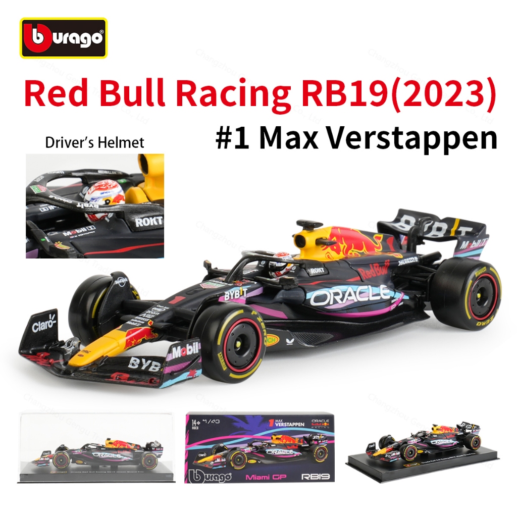 Bburago 1: 43 Red Bull 2023 F1 Racing RB19 Miami Die Cast Xe Mô Hình Công Thức Đua Xe Đồ Chơi Hộp Ac