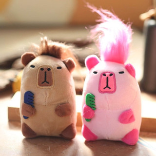 Móc Khóa Hình Thú Nhồi Bông MOMO Capybara Sáng Tạo