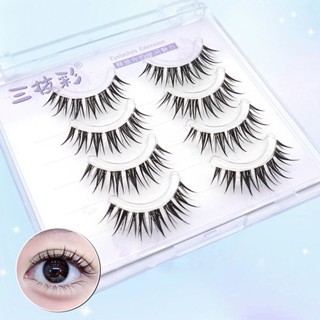 Lông Mi Giả Gân Trong Tự Nhiên, Mi Giả Anime Mắt Ướt, Mi Dưới Giả Nhẹ 5 cặp, Tái Sử Dụng Nhiều Lần
