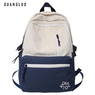Guangluo Phiên bản Hàn Quốc của ba lô nữ cao cấp cảm giác gió đại học nam học sinh trung học đeo vai túi đi học