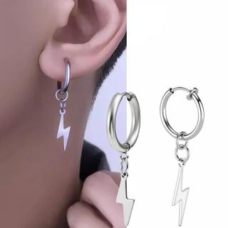 Mặt dây chuyền Lightning Bông tai thép không gỉ 19902 Tính khí Khóa tai đơn giản Hợp thời trang Cá tính đường phố