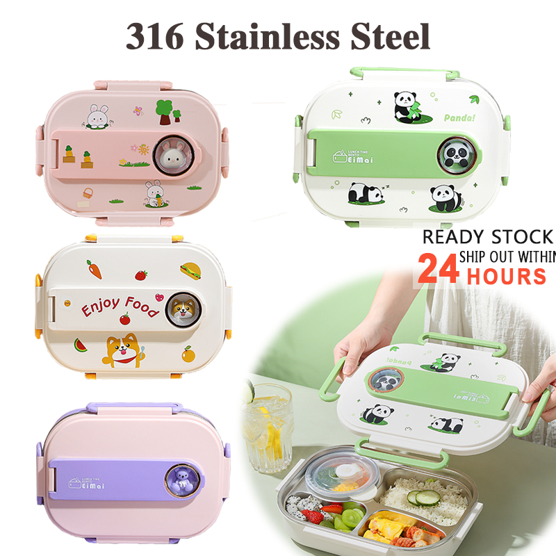 Hộp Cơm Trưa Inox 316 Cho Trẻ Em Giữ Nhiệt Hộp Cơm Trưa Hộp Đựng Thực Phẩm Túi Cơm Trưa Hộp Bento YM