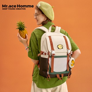 Túi Mr.ace Homme 3162 dành cho sinh viên đại học Túi đi học thẩm mỹ dành cho nữ Ba lô dễ thương có thương hiệu