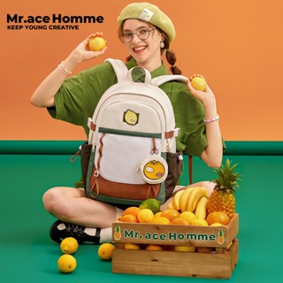 Túi Đi Học Mr.ace Homme Cho Trường Trung Học Ba Lô Phong Cách Hàn Quốc Cho Nữ Túi Dung Tích Lớn Nam