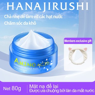 Mặt nạ ngủ dưỡng da HANAJIRUSHI chứa Amino Acid 80g dưỡng ẩm Kem