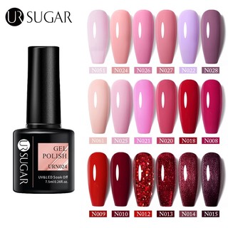 UR SUGAR sơn gel móng tay đỏ đèn LED UV  gel nhiều màu sắc lấp lánh 7.5ml