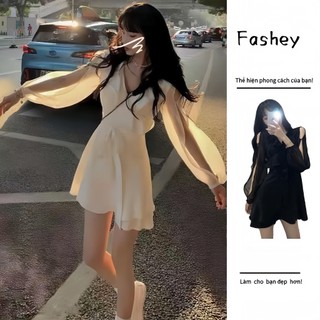 Đầm phong cách thuần khiết mới dành cho nữ Váy phong cách eo cao cấp