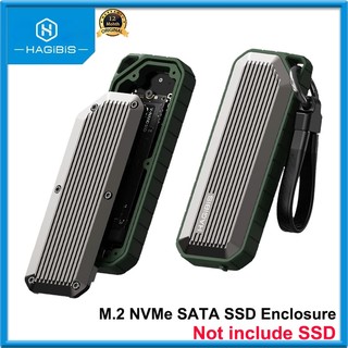 Vỏ ssd hagibis m.2 nvme usb c 3.2 gen 2 10gbps sang nhôm m.2 vỏ ổ cứng gắn ngoài m key và phím b & m 2230 / 2242 / 2260 / 2280