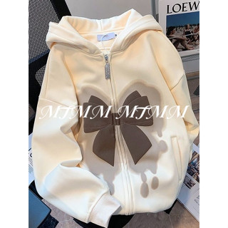 MTMM áo khoác hoodie zip nữ Áo nỉ mỏng có mũ trùm đầu mùa xuân thu dành cho nữ áo khoác dày oversize