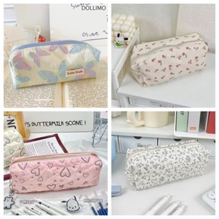 Hộp Đựng Bút Chì Phong Cách Hàn Quốc Hoa Thêu Túi Đựng Mỹ Phẩm Hoạt Hình Gấu Thỏ Sang Trọng Túi Bút Quà Tặng Học Sinh