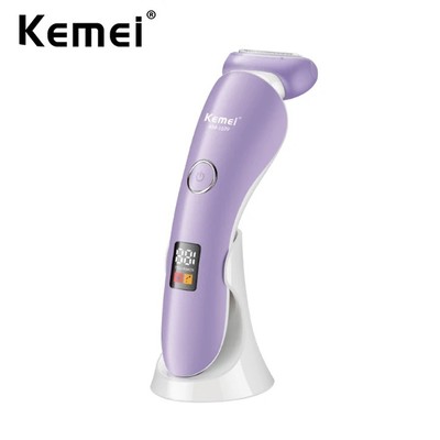 Kemei Máy Cạo Râu Điện Không Dây Chân Cánh Tay Nách Bikini Nữ Dao Cạo USB Sạc Tóc Có Thể Giặt Được Nữ Tẩy Lông