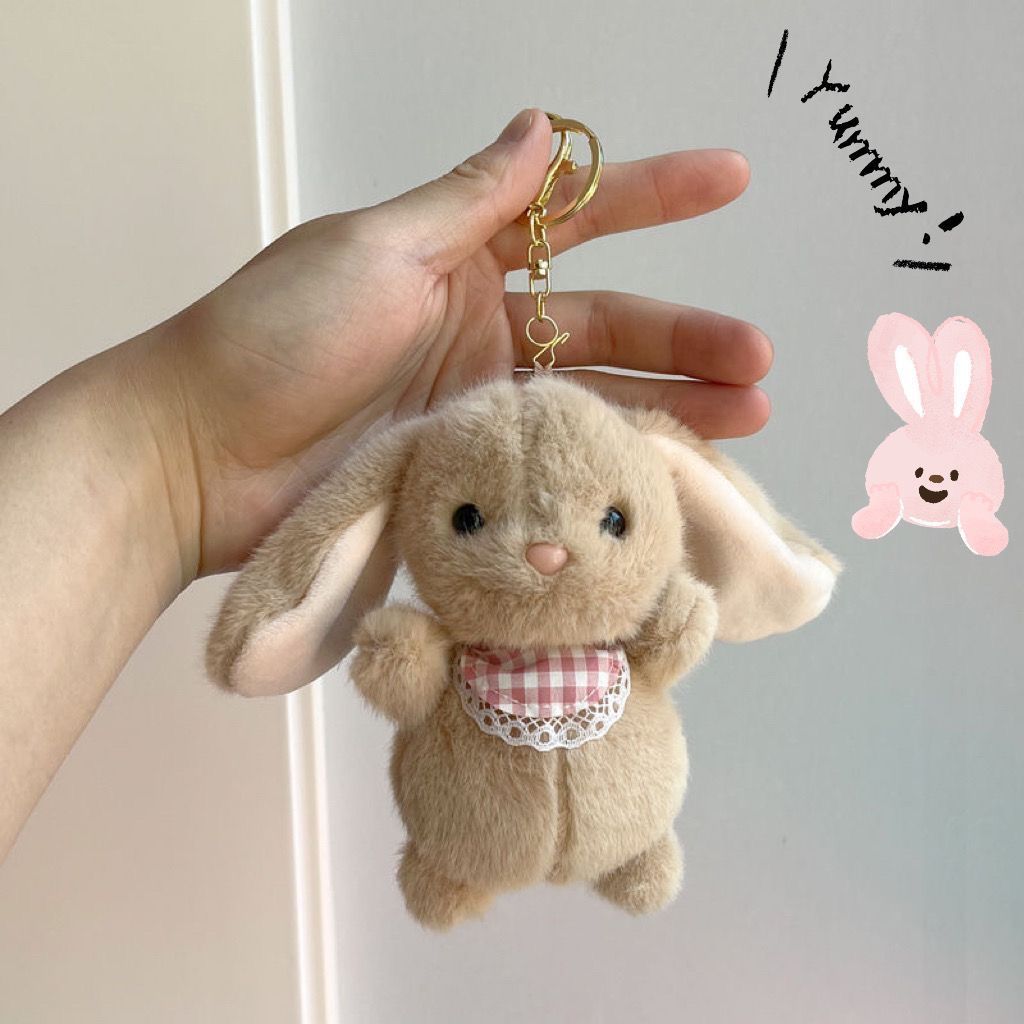 Chú thỏ dễ thương mặt dây chuyền sang trọng hoạt hình cặp đôi túi mặt dây chuyền cô gái búp bê búp bê nhỏ túi đi học mặt dây chuyền