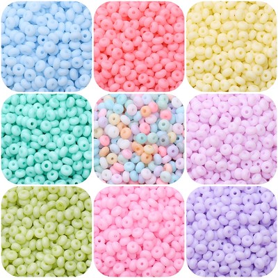 Beadia 70 miếng 3x6mm Thủy Tinh Mờ Khoáng Abacus Hạt Cho DIY Necklcae Vòng Tay Trang Sức Làm Phụ Kiện
