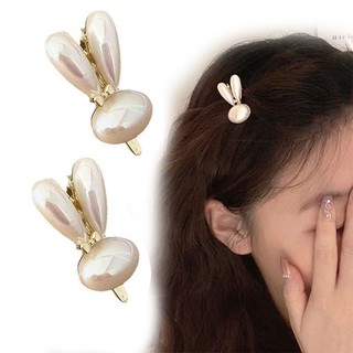 Kẹp tóc hình thỏ ngọc trai nhỏ nhắn xinh xắn dễ thương