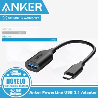 Bộ chuyển đổi Anker PowerLine USB-C sang USB 3.1 Chuyển đổi USB-C Nữ thành USB-A Female. Sử dụng công nghệ USBOTG