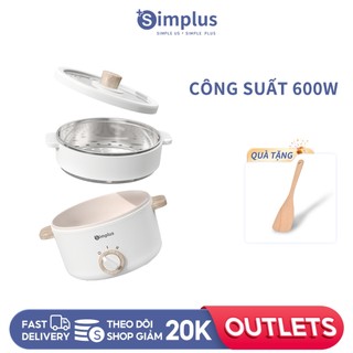 Simplus Nồi điện đa năng chống dính 2 mức nhiệt điều chỉnh dung tích 1.5L/3L nấu lẩu tiện lợi DZGH003 -Bảo Hành 12 Tháng