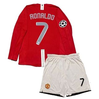  07-08 Giải vô địch Trận chung kết Manchester Union Home Bộ đồ trẻ em Jersey C Luo Retro Jersey Áo tập bóng đá thể thao 16 # -28 # 