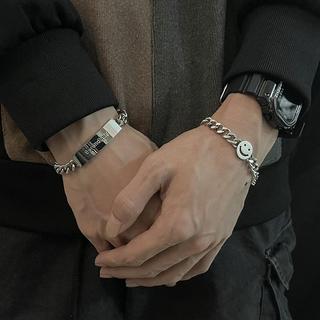 Vòng tay 22117 dạng dây xích mặt cười đơn giản thời trang Hàn Quốc độc đáo thanh lịch