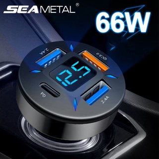 Tẩu sạc nhanh xe hơi SEAMETAL QC3.0 PD 4 cổng USB 12V 24V 66W đa năng tẩu sạc nhanh ô tô