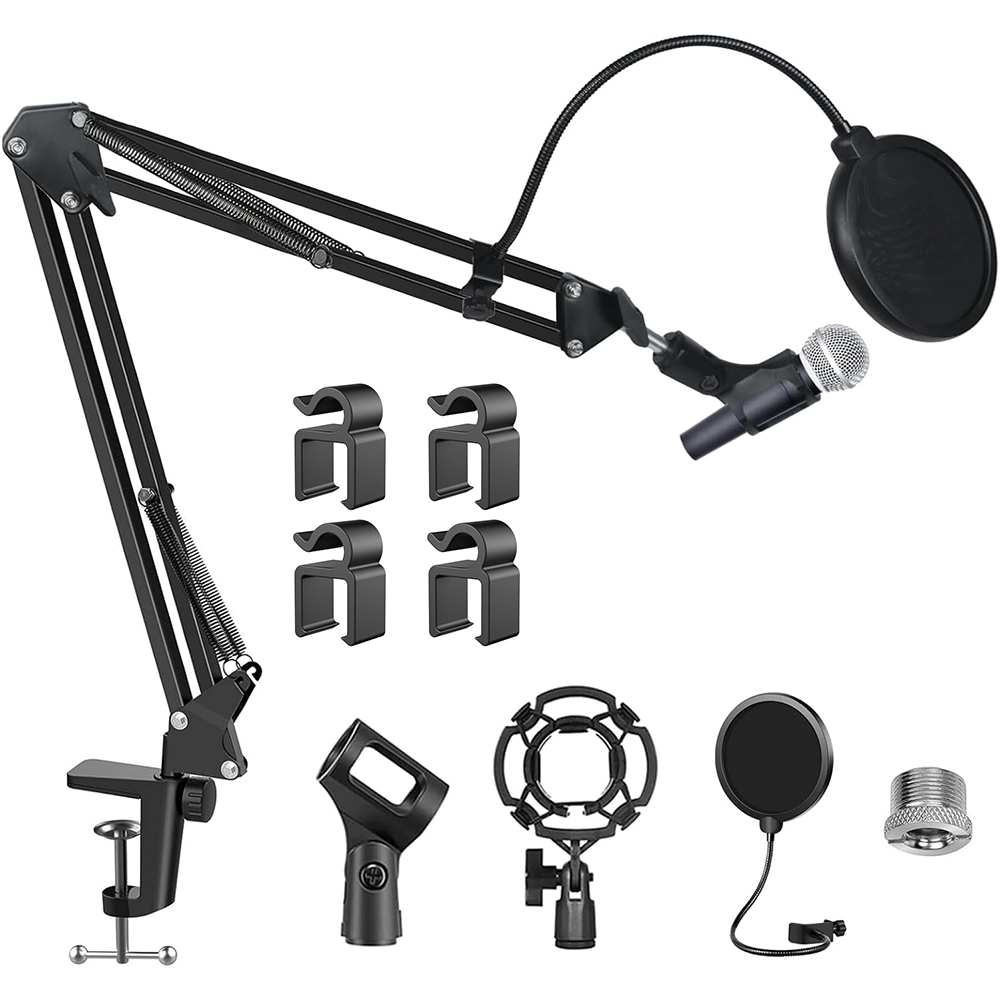 Giá đỡ micro cho Blue Yeti, Mic Arm Treo Scissor Boom Arm cho HyperX QuadCast với Bộ lọc Pop cực lớn