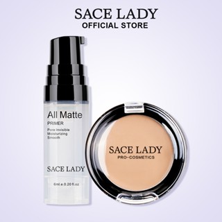 SACE LADY Bộ Trang Diểm Kem Lót Mặt Vô Hình Hoàn Toàn Mờ Lỗ Chân Lông Vỉa Kem Che Khuyết Diểm Dạng Kem Che Phủ Toàn Diện