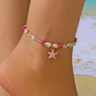 Jushi Shell Conch Cơm Hạt Vòng Chân Bãi Biển Trang Sức Phụ Kiện Ngày Lễ Quà Tặng Cho Nữ