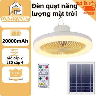 Quạt trần đèn LED mini đui xoáy, quạt nhà vệ sinh điều khiển từ xa phòng ngủ 3 chế độ gió - Huajing