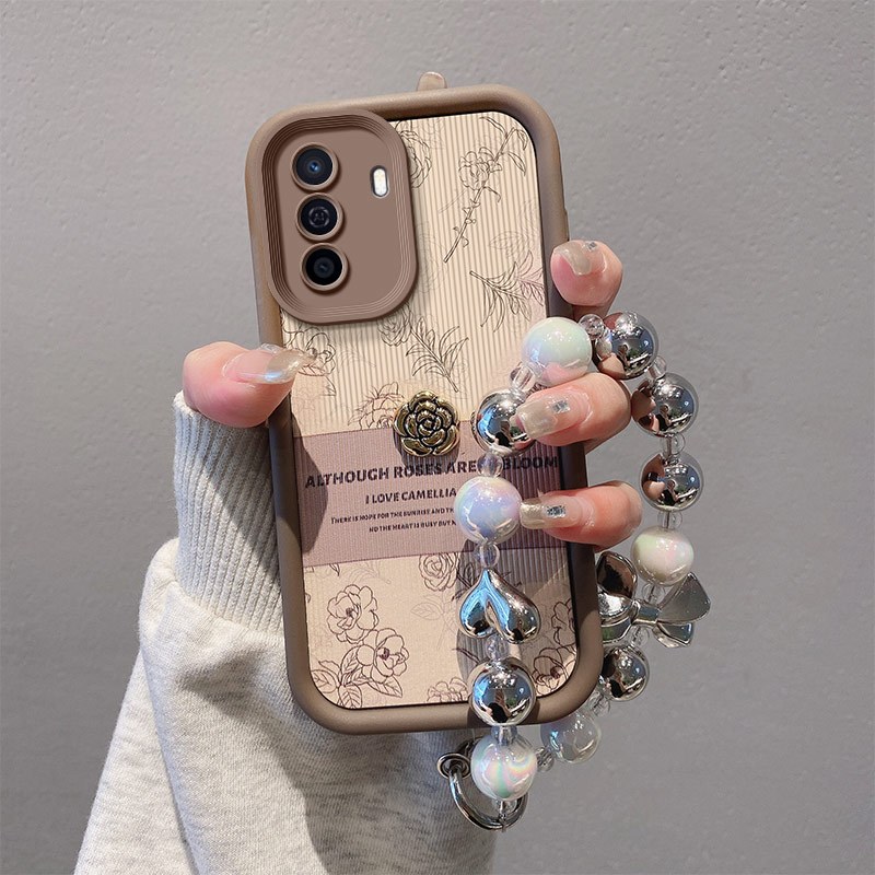 Ốp Điện Thoại Chống Rơi Retro Hoa Hồng Da Silicon Ốp Lưng Điện Thoại Thích Hợp Cho Huawei Enjoy 50 /