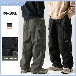 quần túi hộp nam nữ leo núi quần trekking chống nước kaki  Quần ống rộng phối nhiều túi Unisex