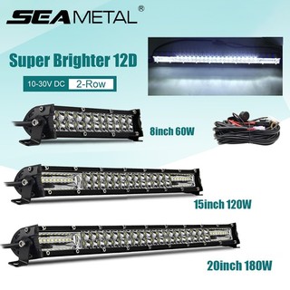 Thanh đèn LED SEAMETAL 20/15/8inch 12V 24V 90000LM 6000K thích hợp cho xe Jeep SUV
