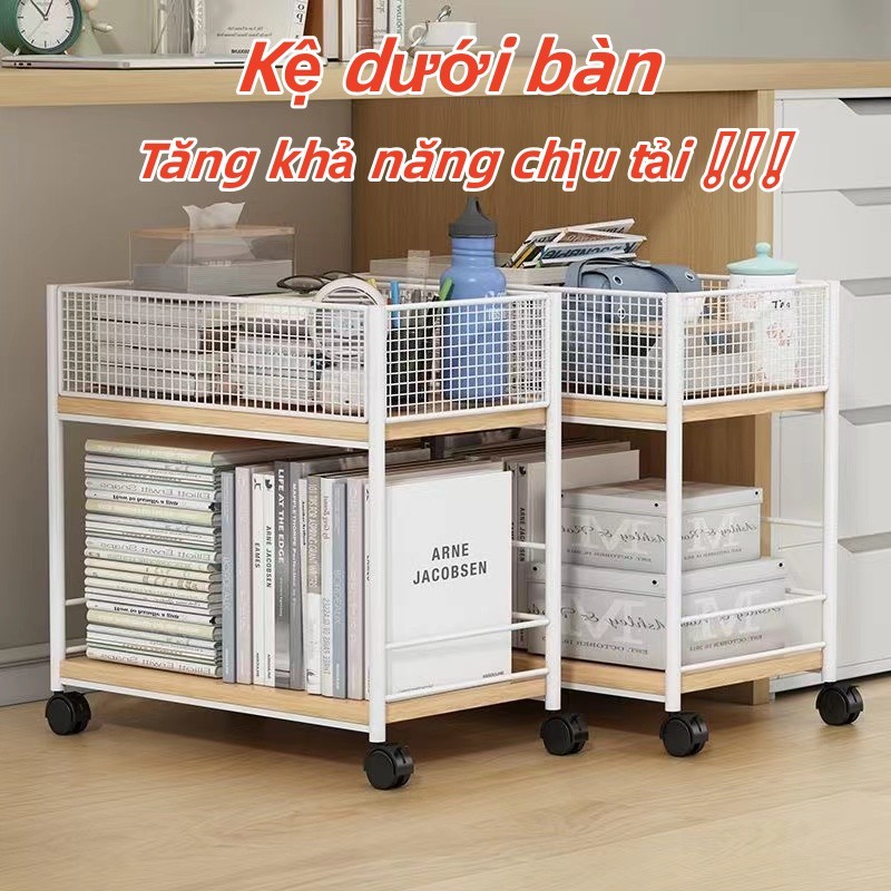 Kệ để đồ có bánh xe xoay 360 độ vật liệu nhựa/Giá Đỡ Sách Có Thể Tháo Rời Tiện Dụng