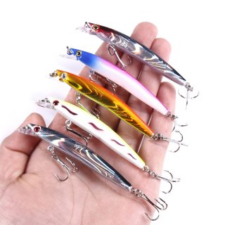 Hengjia 1 laser Minnow Mồi Câu Cá Bút Chì Mồi Bionic Mồi ABS Mồi 8cm4.8g